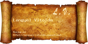 Lengyel Vitolda névjegykártya